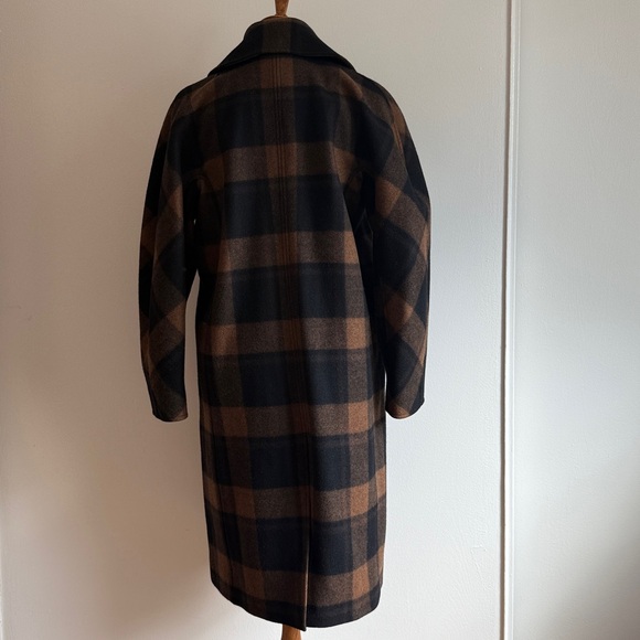 H&M Black & Brown Wool Blend Coat - Picture 3 of 5